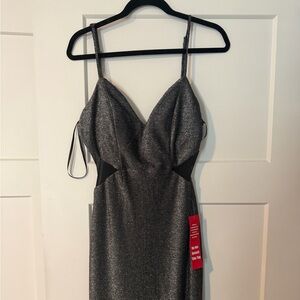 Trixxi Black and Silver Maxi Dress